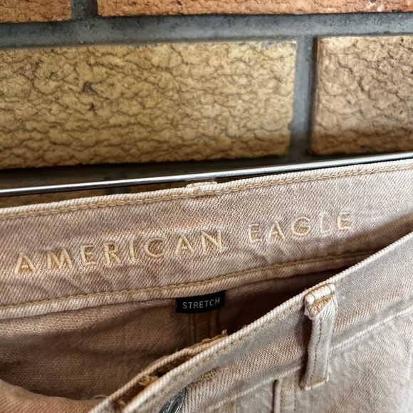 American Eagle Baggy Wide Leg Pants Size 4 Beige/Tan Style 3349220051 - Picture 2 of 5